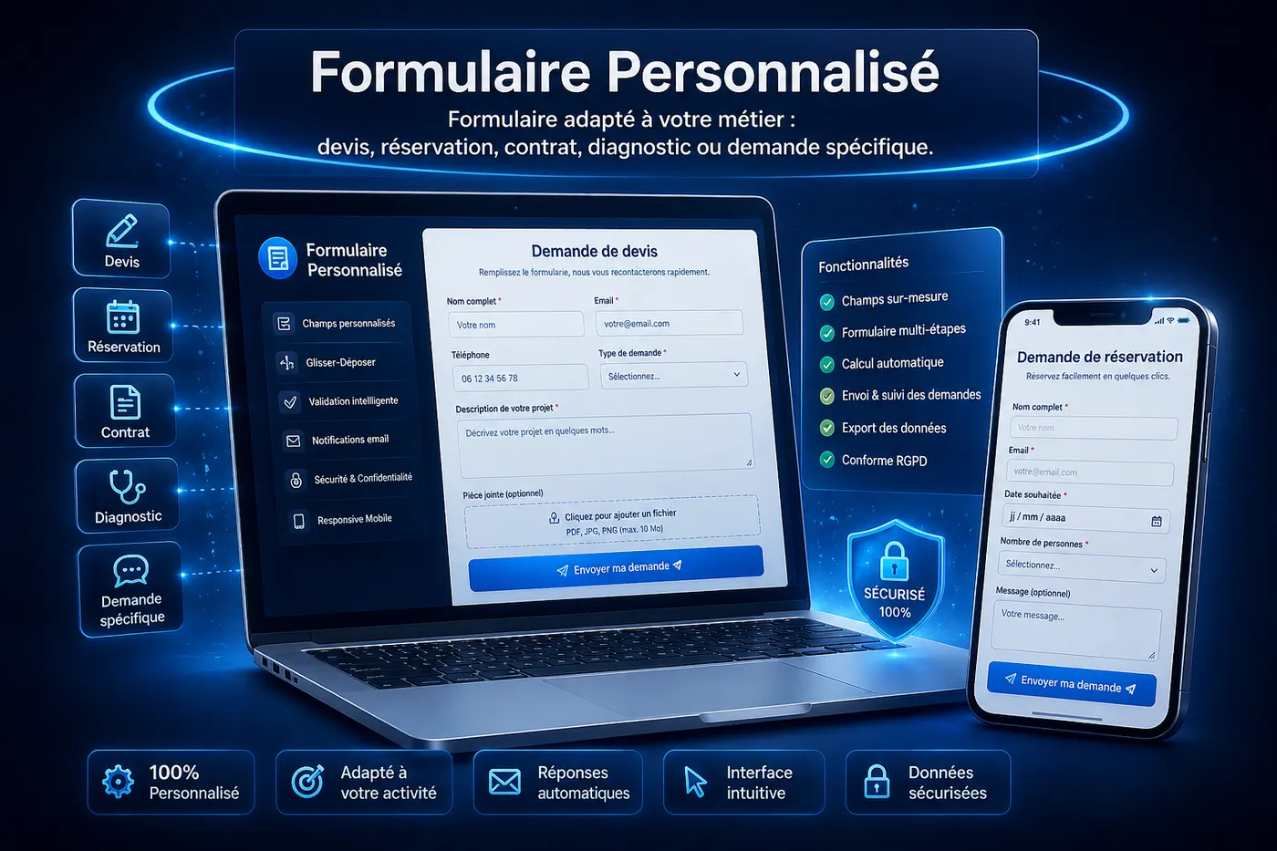 Formulaire Personnalisé SitePrime