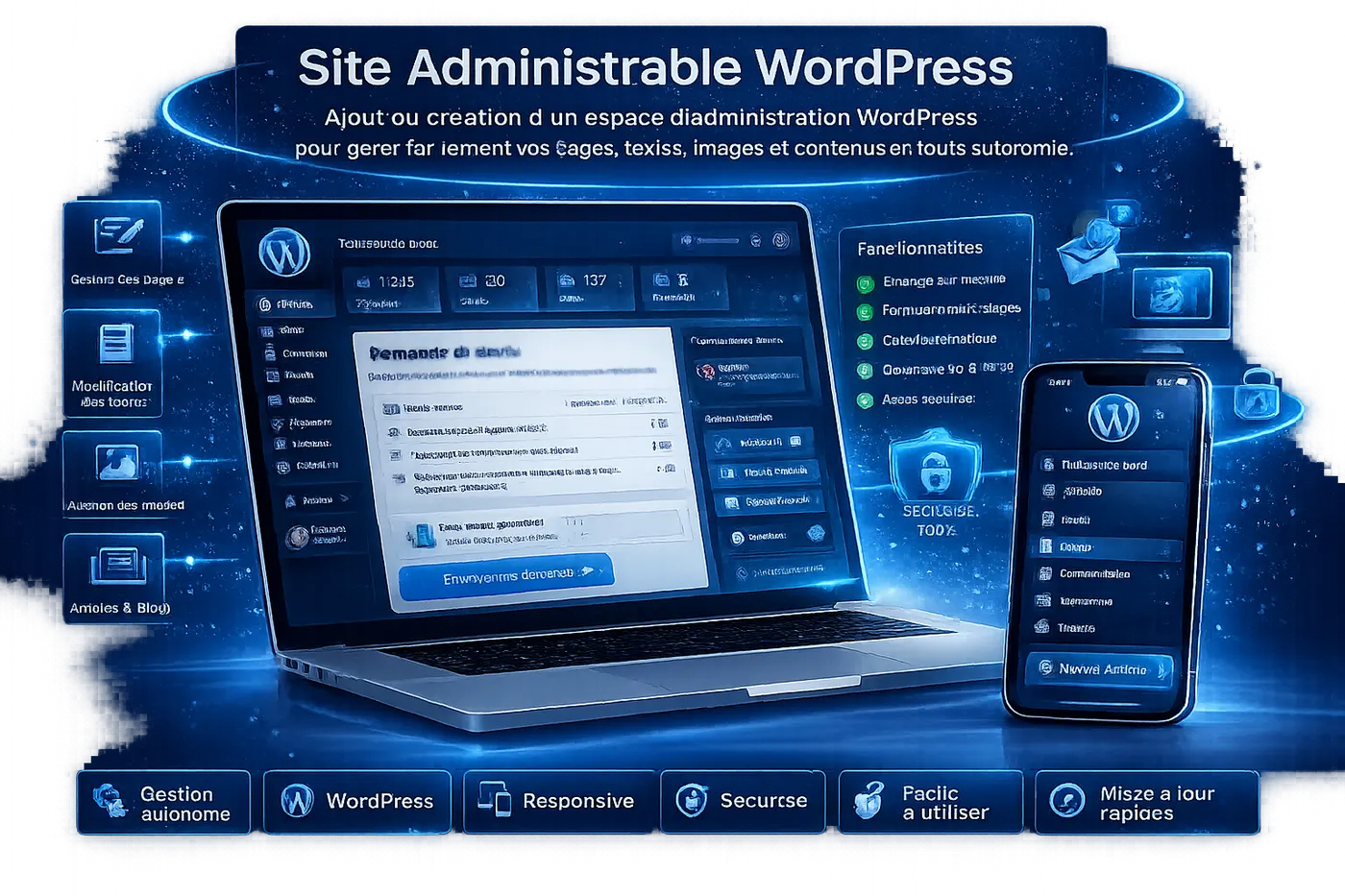 Site administrable WordPress SitePrime