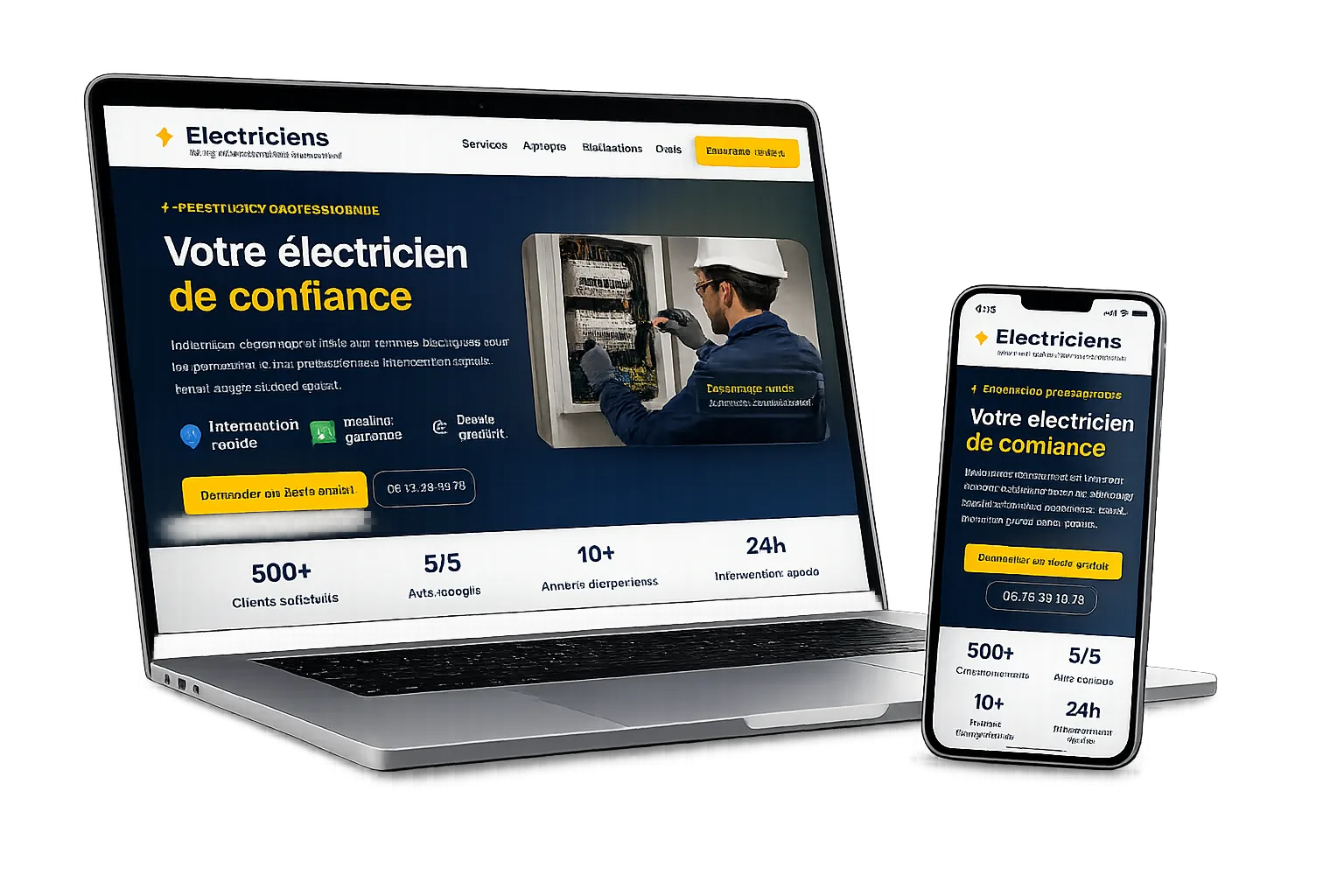 Aperçu du Site Vitrine