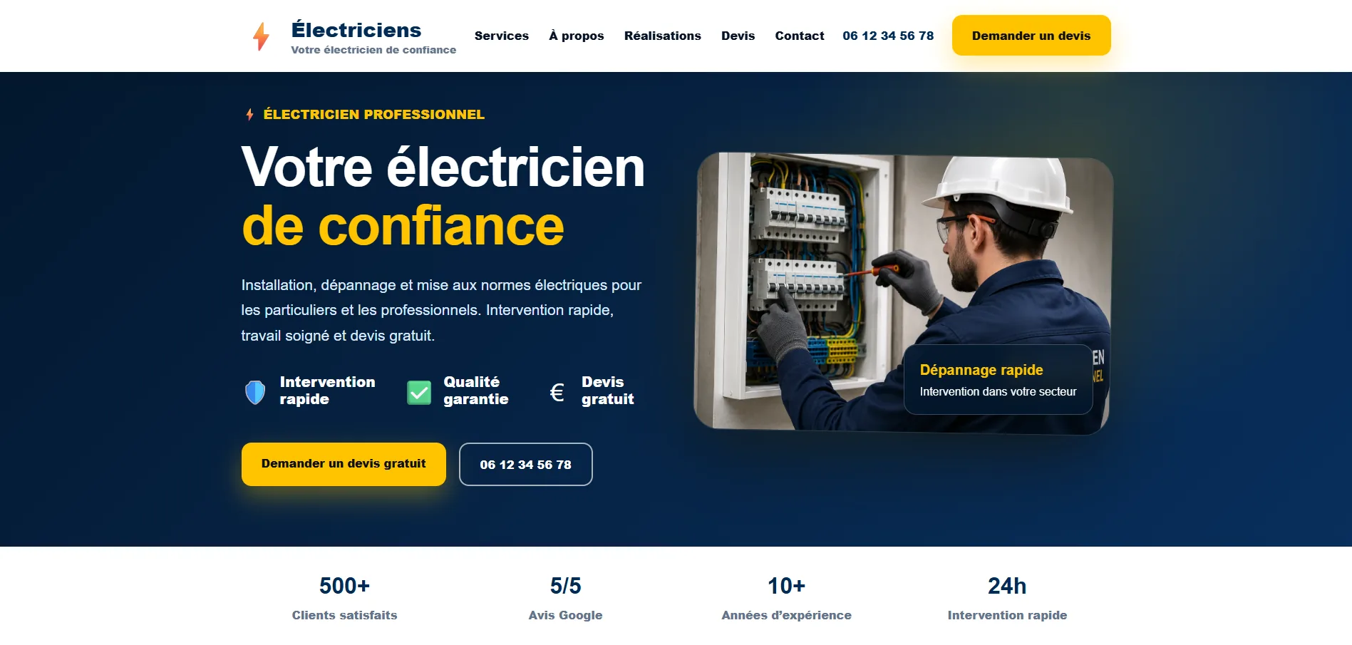 Vitrine Électricien
