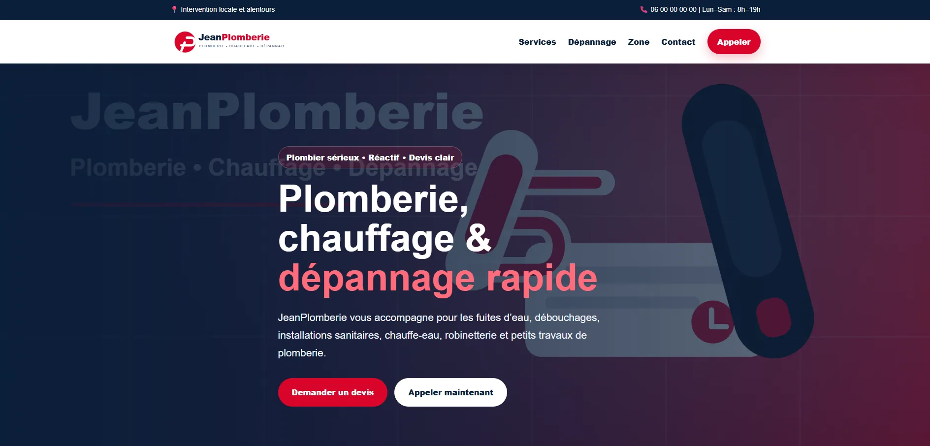 Vitrine Plombier